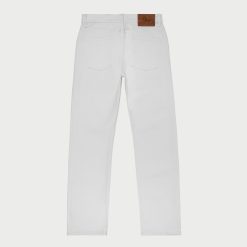 Cherry LA Denim A 5 Poches A Jambe Droite (Blanc) | Pantalon