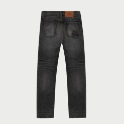 Cherry LA Denim A 5 Poches A Jambe Droite (Noir) | Pantalon