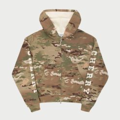 Cherry LA Sweat A Capuche Thermique Zippe (Camo) | Sweat-Shirts