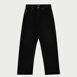 Cherry LA Denim A 5 Poches A Jambe Large (Noir) | Pantalon