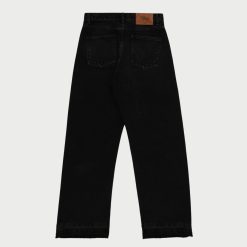 Cherry LA Denim A 5 Poches A Jambe Large (Noir) | Pantalon