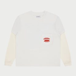 Cherry LA River Run Boxy Pocket Thermal L/S (Vintage Blanc) | T-Shirts Et Manches Longues