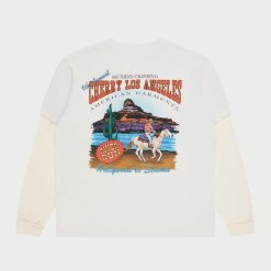 Cherry LA River Run Boxy Pocket Thermal L/S (Vintage Blanc) | T-Shirts Et Manches Longues