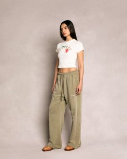 Cherry LA Pantalon De Survetement Parachute A Logo Basique (Olive) | Les Pantalons De Survetement