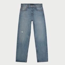 Cherry LA Denim A 5 Poches A Jambe Decontractee (Indigo) | Pantalon