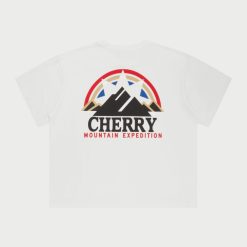 Cherry LA T-Shirt A Poche Boxy Mountain Expedition (Blanc) | T-Shirts Et Manches Longues