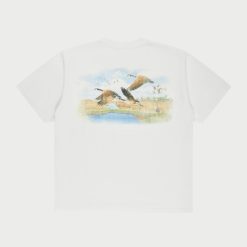 Cherry LA T-Shirt A Poche Flying Geese (Blanc) | T-Shirts Et Manches Longues