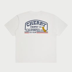 Cherry LA T-Shirt Trophy Premium En Coton Biologique (Blanc Vintage) | T-Shirts Et Manches Longues