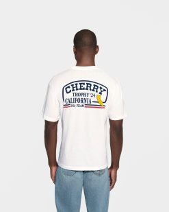 Cherry LA T-Shirt Trophy Premium En Coton Biologique (Blanc Vintage) | T-Shirts Et Manches Longues