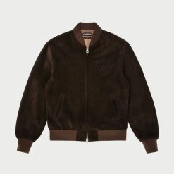 Cherry LA Blouson Aviateur En Daim (Espresso) | Vestes