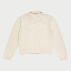 Cherry LA Veste Club En Tricot De Coton (Creme) | Vestes