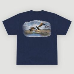 Cherry LA T-Shirt A Poche Flying Geese (Marine) | T-Shirts Et Manches Longues