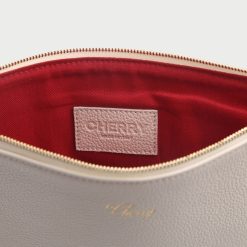 Cherry LA Pochette En Cuir (Creme) | Accessoires