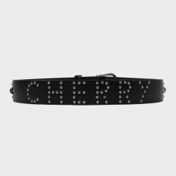 Cherry LA Ceinture En Cuir Cloutee (Noir) | Accessoires