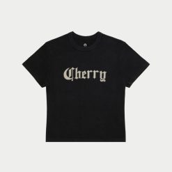 Cherry LA T-Shirt Bebe Vieux Anglais (Noir) | Aux Femmes