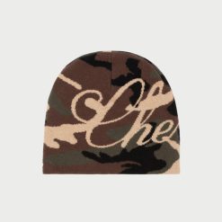 Cherry LA Bonnet Skull Cap En Cachemire (Camo) | Chapeaux