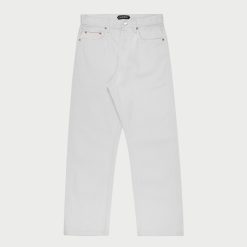 Cherry LA Denim A 5 Poches A Jambe Decontractee (Blanc) | Pantalon