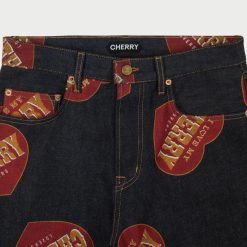 Cherry LA Cinq Poches Decontractees Imprimees (Indigo) | Pantalon