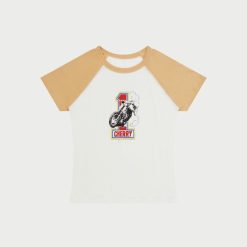 Cherry LA T-Shirt Bebe Raglan (Camel) | Aux Femmes