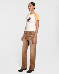 Cherry LA T-Shirt Bebe Raglan (Camel) | Aux Femmes